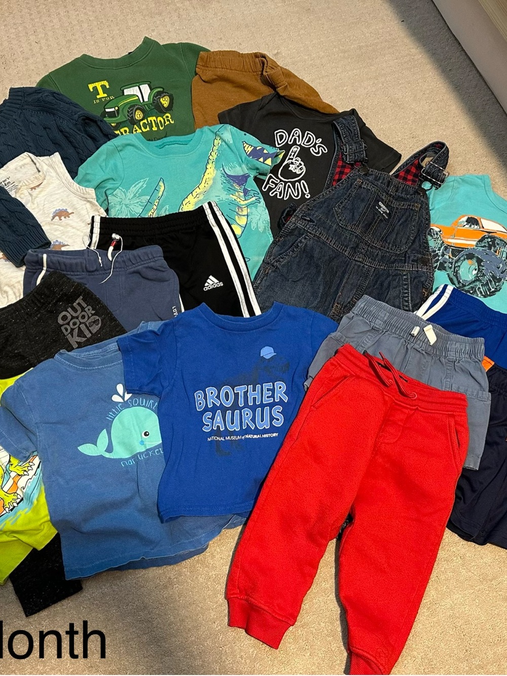 2T / 24M Boy Clothing Lot - Carter's, Adidas, OshKosh, Little Planet